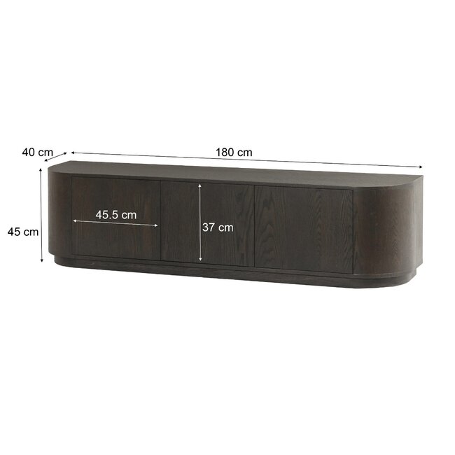 Livingfurn TV Meubel Novero Espresso 180cm