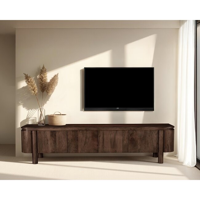 Livingfurn TV Meubel Salano Bruin 210 cm