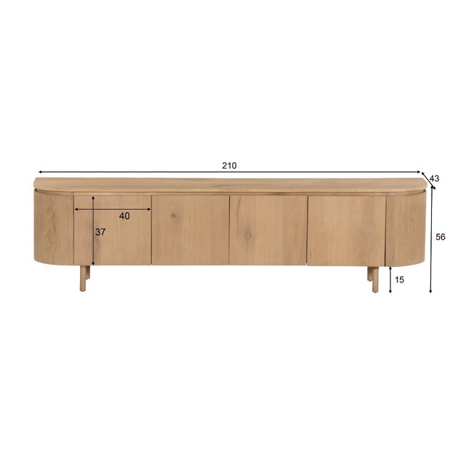Livingfurn TV Meubel Tobago 210cm
