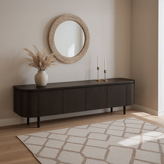 Livingfurn TV Meubel Tobago Espresso 210cm