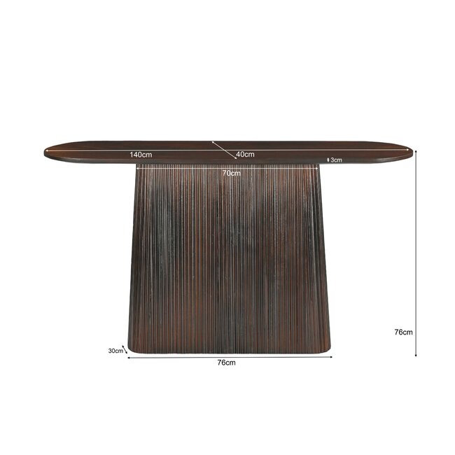 Livingfurn Wandtafels Salvator Walnoot 140cm