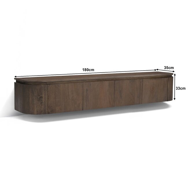 Livingfurn Zwevend TV Meubel Elvano Malta Zwevend 180cm