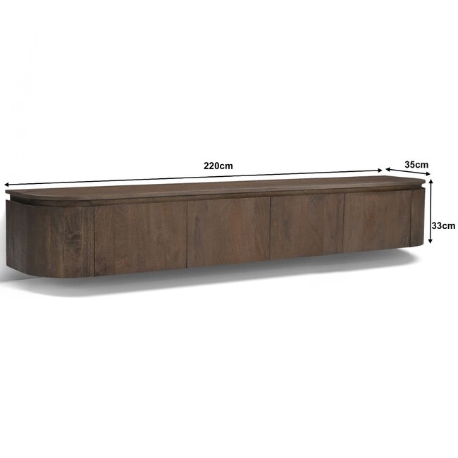 Livingfurn Zwevend TV Meubel Elvano Malta Zwevend 220cm