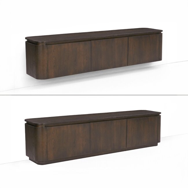 Livingfurn Zwevend TV Meubel Rivano Basalt 180cm