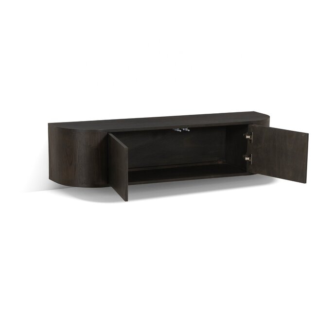 Livingfurn Zwevende TV Meubel Novero Espresso Zwevend 140cm