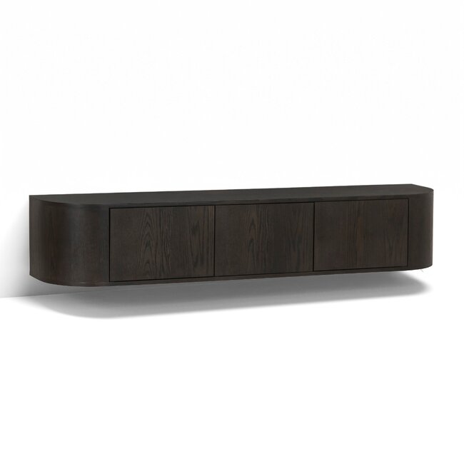 Livingfurn Zwevend TV Meubel Novero Espresso 180cm