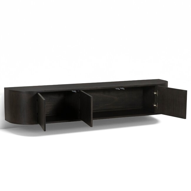 Livingfurn Zwevende TV Meubel Novero Espresso Zwevend 180cm