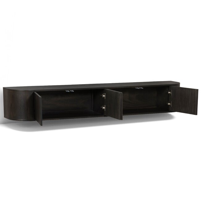 Livingfurn Zwevende TV Meubel Novero Espresso Zwevend 220cm