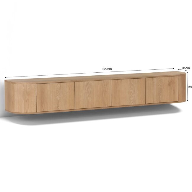 Livingfurn Zwevend TV Meubel Novero 220cm
