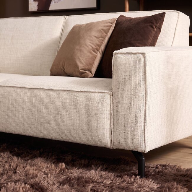 MySofa Hoekbank Floris | Divan Links + 2,5 zits | Beige | Velvet