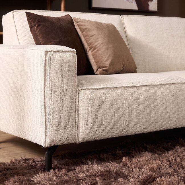 MySofa Hoekbank Floris| 2,5 zits + Divan Rechts | Beige | Velvet