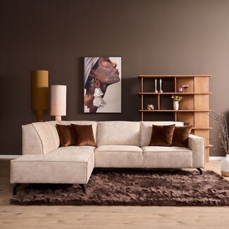 MySofa Hoekbank Floris | Divan Links + 2,5 zits | Beige | Baltimore