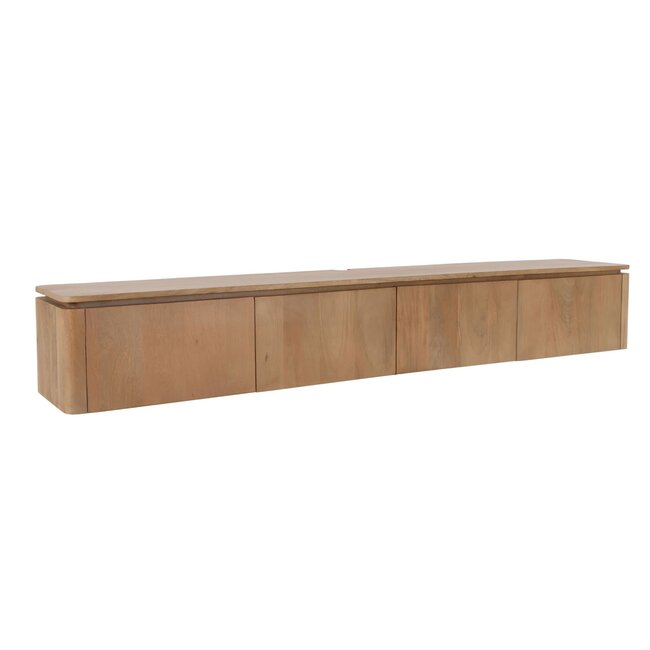 Starfurn Zwevend tv meubel Dallas Naturel Mangohout 210 cm