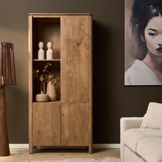 Starfurn Vakkenkast Dallas Naturel Mangohout 90 cm links