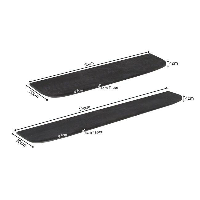 Starfurn Wandplank Gusta Zwart Mangohout 120 cm
