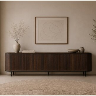 Livingfurn TV Meubel Noor Walnoot 210cm