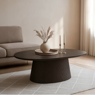 Livingfurn Salontafel Novero Espresso Ovaal 120cm