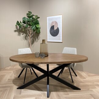 Livingfurn Eetkamertafel Rocky Ovaal 160 cm