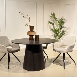 Livingfurn Eetkamertafel Novero Espresso 130cm