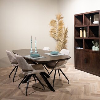 Livingfurn Eetkamertafel Jesper Deens Ovaal Bruin 180 cm