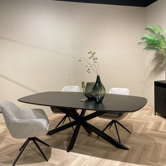 Livingfurn Eetkamertafel Jesper Deens Ovaal Zwart 230cm