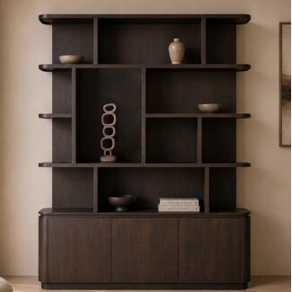 Livingfurn Boekenkast Rivano Basalt 170cm