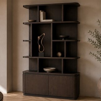 Livingfurn Boekenkast Rivano Basalt 145cm