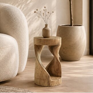Livingfurn Bijzettafel Suar Stool