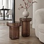 Brix Bijzettafel Brix Lio Smoke Bruin 37cm