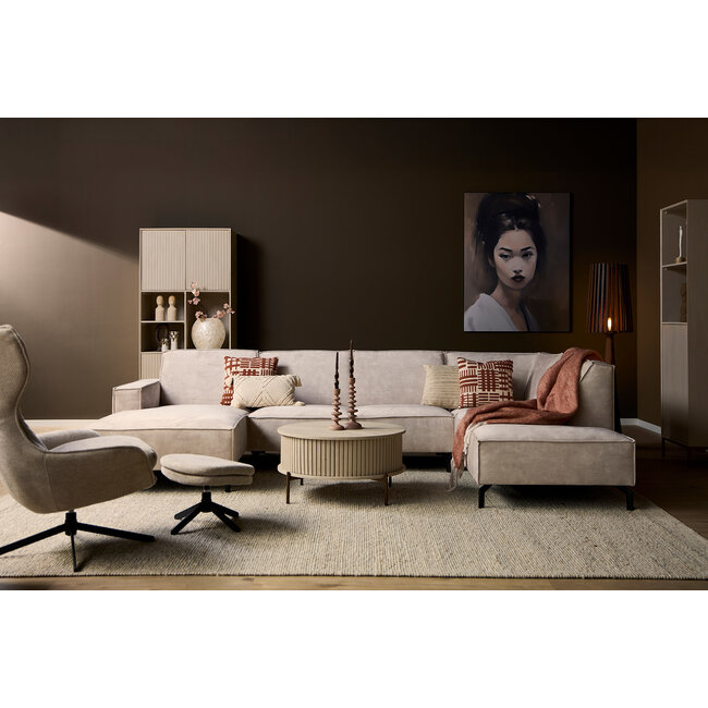 MySofa Floris U-Bank Velvet Beige