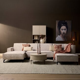 MySofa Floris U-Bank Velvet Beige