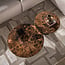 WoonStijl Salontafel Empera Rond Set van 2 Keramiek Dark Emperador