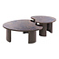 WoonStijl Salontafel Empera niervormig set van 2 Keramiek dark emperador