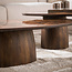 WoonStijl Salontafel Empera driehoekig set van 2 Keramiek dark emperador