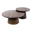 WoonStijl Salontafel Mova rond set van 2 Massief acacia bruin
