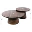 WoonStijl Salontafel Mova rond set van 2 Massief acacia bruin