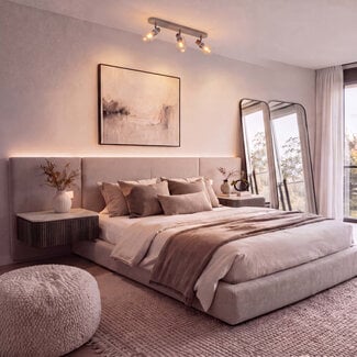 WoonStijl Plafondlamp Sepiora 3-lichts Beige