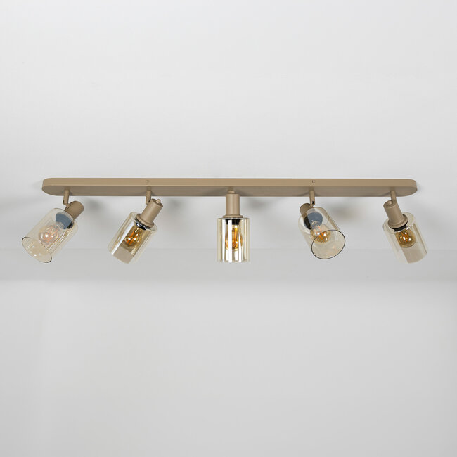 WoonStijl Plafondlamp Sepiora 5-lichts Beige