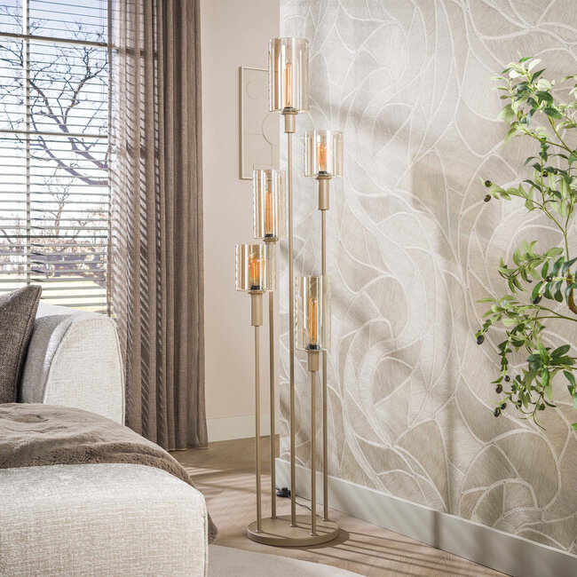 WoonStijl Vloerlamp Sepiora 5-lichts Beige