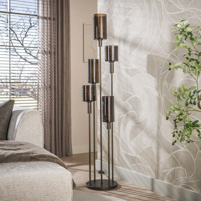 WoonStijl Vloerlamp Sepiora 5-lichts Sienna Bruin