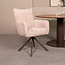 Label51 Eetkamerstoel Dubai - Naturel - Haga - Brons Metalen Frame