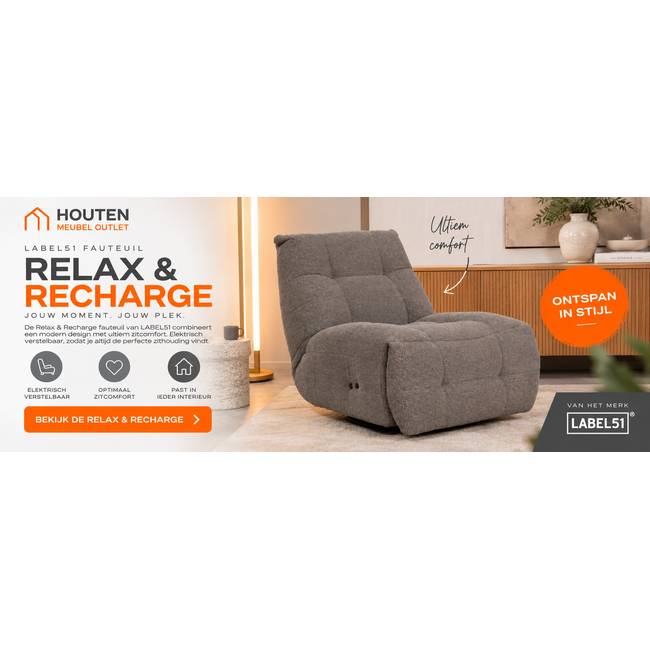 Label51 Elektrische Fauteuil Relax and Recharge Mushroom