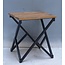 Benoa Salontafel mango Piramide met zwart stalen poten