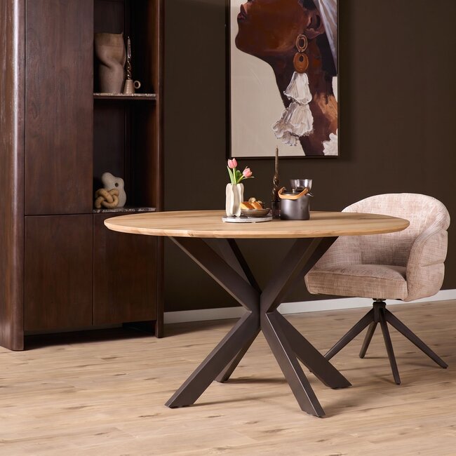 Starfurn Eettafel Ferris Rond Ø110 cm Eiken | Diverse Kleuren & Poten
