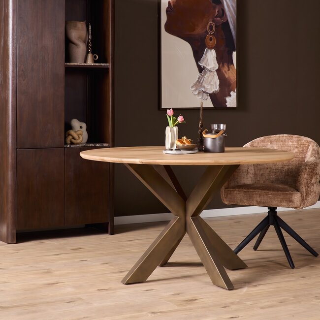Starfurn Eettafel Ferris Rond Ø130 cm Eiken | Diverse Kleuren & Poten