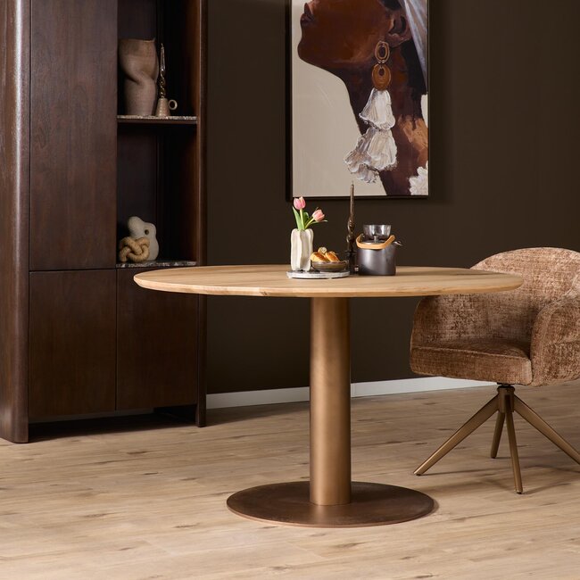 Starfurn Eettafel Ferris Rond Ø130 cm Eiken | Diverse Kleuren & Poten