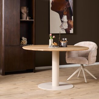 Starfurn Eiken Eettafel Ferris Rond 130 cm
