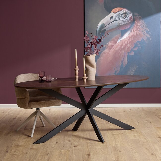 Starfurn Eettafel Ferris Ovaal 210 cm Eiken | Diverse Kleuren & Poten