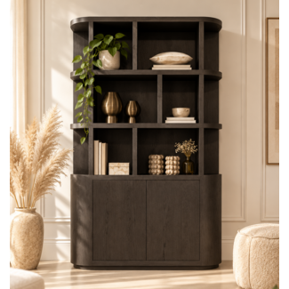 Livingfurn Boekenkast Novero Espresso 145cm