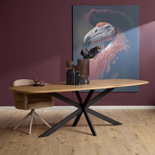 Starfurn Eettafel Ferris Deens Ovaal 280 cm Eiken | Diverse Poten